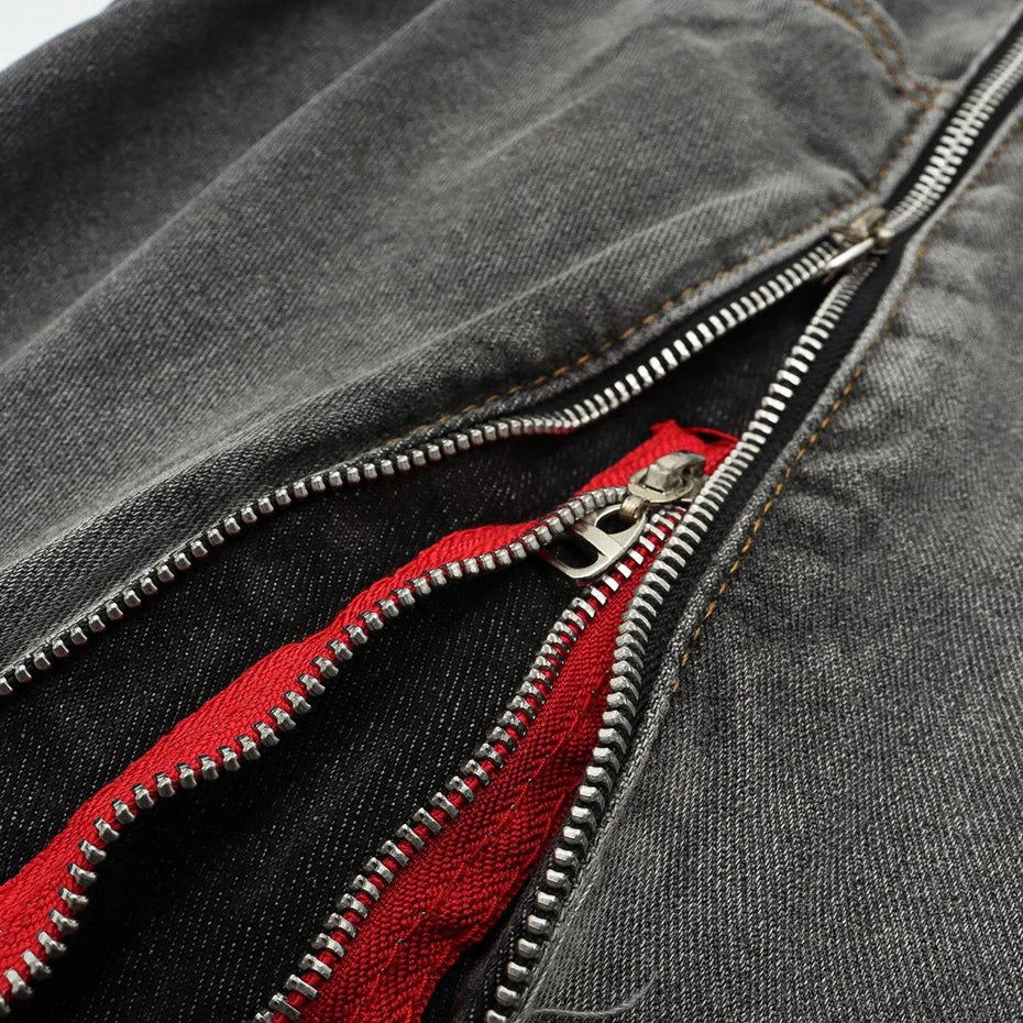 NOSTYLST* DOUBLE ZIP JORTS