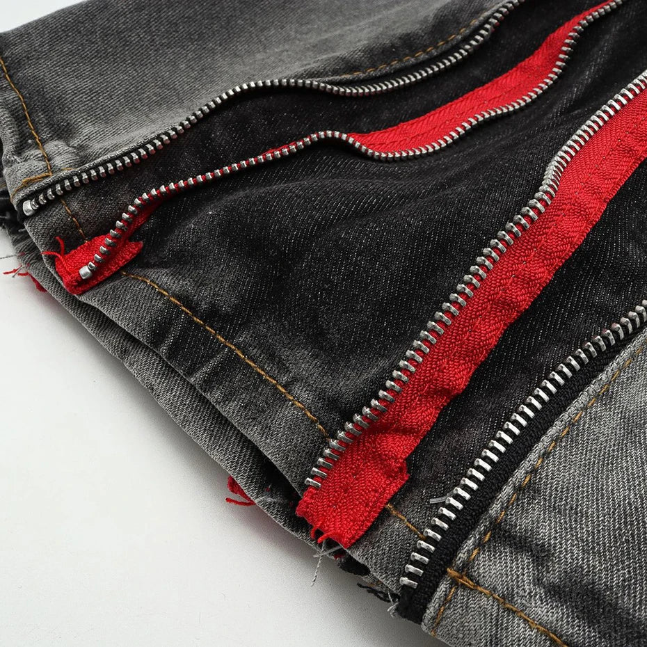 NOSTYLST* DOUBLE ZIP JORTS