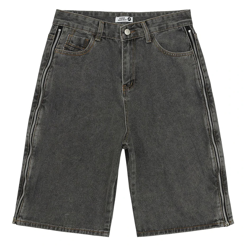 NOSTYLST* DOUBLE ZIP JORTS