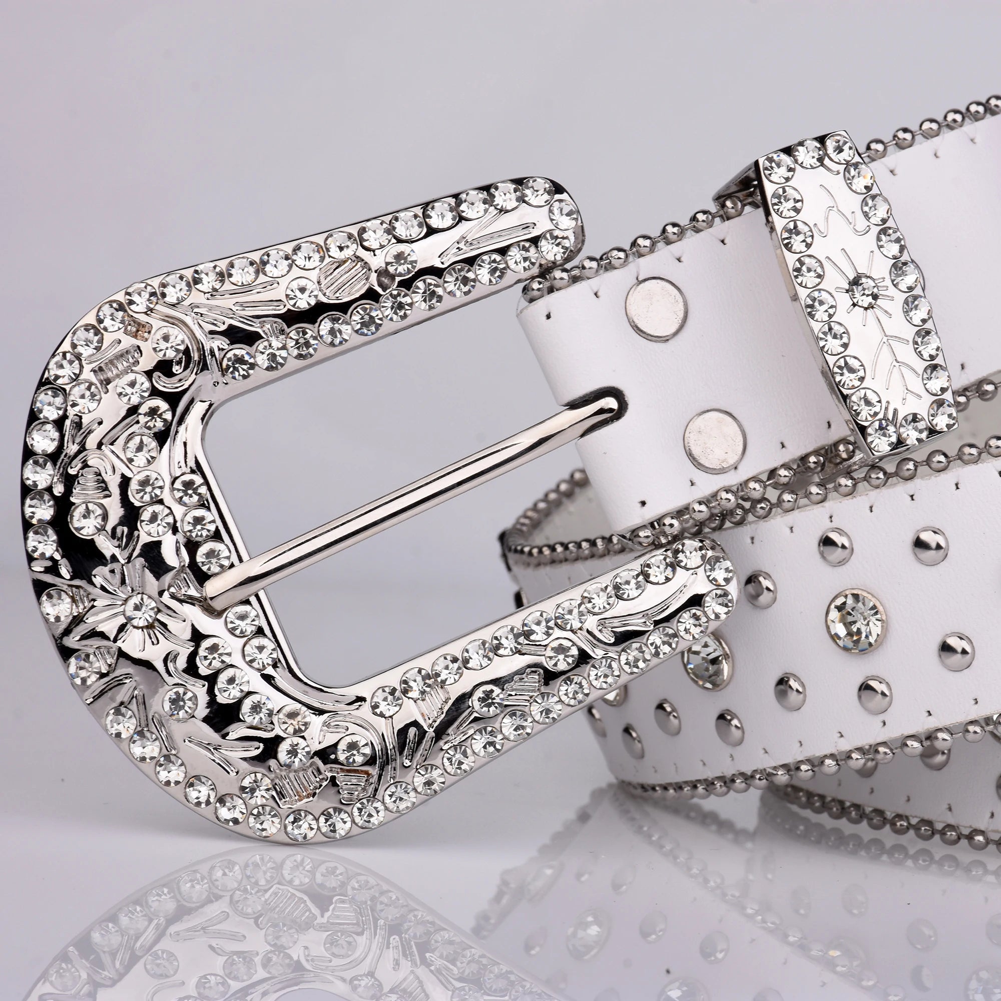 NOSTYLST DIAMOND BELT WHITE